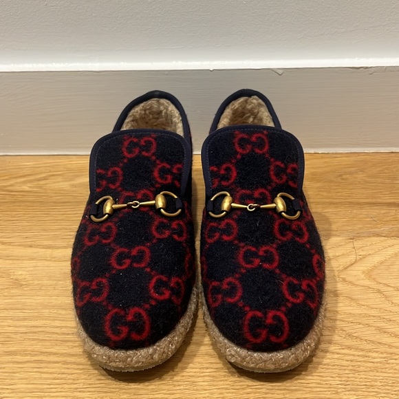 Gucci fria gg merino wool shearling horsebit loafers - Picture 2 of 3